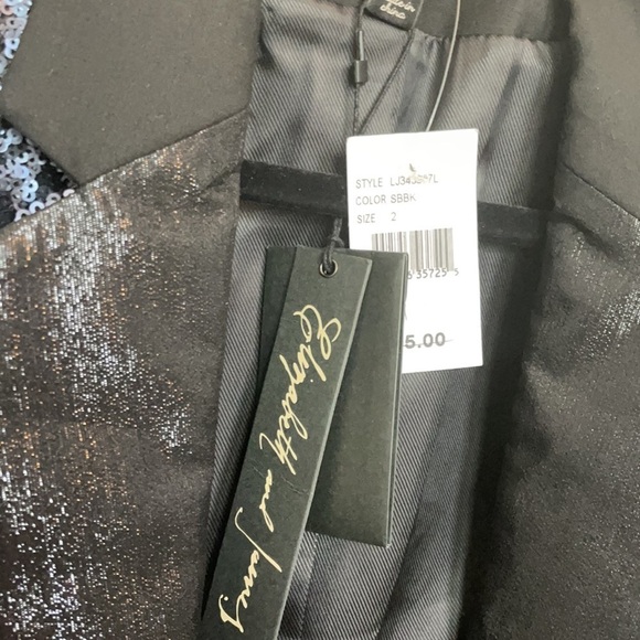 Elizabeth and James sequin “disco” blazer jacket size 2 - Picture 3 of 10